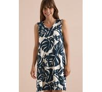 Jerseykleid CECIL "Style Lea", Damen, Gr. L (42), N-Gr, palm breeze grün, Web, Obermaterial: 95% Viskose, 5% Elasthan, bedruckt, bequem kniefrei, V-Ausschnitt, Kleider Jerseykleid, Allover-Print, Somm