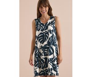 Jerseykleid CECIL "Style Lea", Damen, Gr. L (42), N-Gr, palm breeze grün, Web, Obermaterial: 95% Viskose, 5% Elasthan, bedruckt, bequem kniefrei, V-Ausschnitt, Kleider Jerseykleid, Allover-Print, Somm