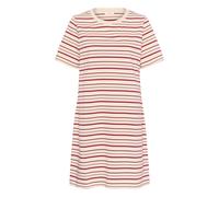 Jerseykleid CREAM "Damen Jerseykleid CRLiva", Damen, Gr. L, N-Gr, weiß (weiß stripe with pink, bordeaux), Obermaterial: 100% Baumwolle CO., Kleider Jerseykleid (28961114-L) weiß stripe with pink, bord