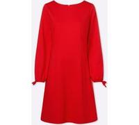 Jerseykleid HEINE "Jersey-Kleid", Damen, Gr. 36, Normalgrößen, rot (erdbeere), Jersey, 70% Viskose, 27% Polyester, 3% Elasthan, unifarben, kurz, Rundhals, Kleider Jerseykleid (51278551-36) erdbeere
