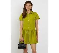 Jerseykleid FRESHLIONS "Corin", Damen, Gr. S, EURO-Größen, grün, 100% Polyester, normal, ohne Ausschnitt, Kleider Jerseykleid, im kurzen Schnitt (21840554-S) grün