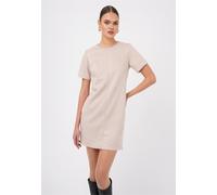 Jerseykleid FRESHLIONS &quot;Franka&quot;, Damen, Gr. XL, EURO-Größen, beige, 100% Polyester, unifarben, kurz, Rundhals, Kleider Jerseykleid, mit kurzen Ärmeln (59529966-XL) beige