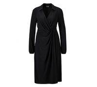 Jerseykleid GOLDNER "Elegantes Jerseykleid mit V-Ausschnitt", Damen, Gr. 44, N-Gr, schwarz, Obermaterial: 92% Polyester PES. 8% Elasthan EL., Gummibündchen, Kleider Jerseykleid, Wickeloptik (99312555-