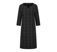 Jerseykleid GOLDNER "Midi Baumwollkleid mit Karomuster", Damen, Gr. 48, N-Gr, schwarz (schwarz, gemustert), Obermaterial: 93% Baumwolle CO. 7% metallisierte Fasern MTF., Kleider Jerseykleid, Mit dezen