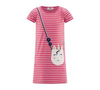 Jerseykleid HAPPY GIRLS, Mädchen, Gr. 116, N-Gr, pink, Jersey, Obermaterial: 95% Baumwolle, 5% Elasthan, geringelt, gestreift, gerade normal, Rundhals, Kleider Jerseykleid, mit süßem Taschendetail (97