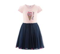 Jerseykleid HAPPY GIRLS, Mädchen, Gr. 92, N-Gr, rosa (rose), Jersey, Obermaterial: 95% Baumwolle, 5% Elasthan. Futter: 100% Polyester. Unterteil: 100% Polyester, bestickt, mehrfarbig, kniebedeckend, R
