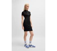 Jerseykleid HUGO BLUE "Nalayla", Damen, Gr. XS (34), N-Gr, schwarz (schwarz 001), Jersey, Obermaterial: 95% Baumwolle, 5% Elasthan, unifarben, stretch fit, Kleider Jerseykleid (66886863-XS)