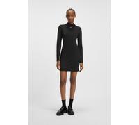 Jerseykleid HUGO BLUE "Nilla", Damen, Gr. S (36), N-Gr, schwarz (schwarz 001), Jersey, Obermaterial: 94% Baumwolle, 6% Elasthan, unifarben, slim fit ca. Mitte Oberschenkel, abgesteppte Kante mit Daume