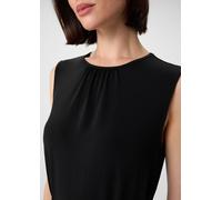 Jerseykleid in Midilänge mit Schlitz und Bindegürtel schwarz 40