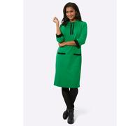 Jerseykleid INSPIRATIONEN "Jersey-Kleid", Damen, Gr. 48, Normalgrößen, grün (grasgrün), Jersey, 62% Polyester, 35% Viskose, 3% Elasthan, unifarben, kurz, Kleider Jerseykleid (66839164-48) grasgrün