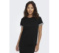 Jerseykleid JDY "JDYIVY S/S DRESS JRS NOOS", Damen, Gr. L, N-Gr, schwarz, Jersey, Obermaterial: 62% Baumwolle, 38% Polyester, unifarben, regular fit, Rundhals, Kleider Jerseykleid, Sommerkleid (976105