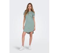 Jerseykleid JDY "JDYIVY S/S DRESS JRS NOOS", Damen, Gr. XL, N-Gr, grün (chinois grün), Jersey, Obermaterial: 62% Baumwolle, 38% Polyester, unifarben, regular fit, Rundhals, Kleider Jerseykleid, Sommer
