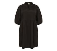 Jerseykleid KAFFE CURVE "Damen Jerseykleid KCmilly", Damen, Gr. 48, N-Gr, schwarz (schwarz deep), Obermaterial: 98% Polyester PES. 2% Elasthan EL., Kleider Jerseykleid (32585266-48) schwarz deep