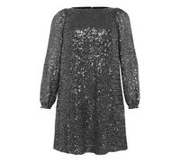 Jerseykleid KAFFE CURVE "Jerseykleid KClaila", Damen, Gr. S, N-Gr, silber (silber sequin), Obermaterial: 100% Polyester PES., Kleider Jerseykleid (81432633-S) silber sequin