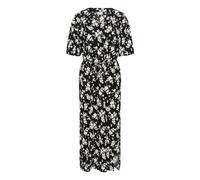 Jerseykleid KAFFE "Damen Jerseykleid KAivanna", Damen, Gr. S, N-Gr, schwarz (schwarz, chalk flower print), Obermaterial: 95% Polyester Pol. recyc.. 5% Elasthan EL., Kleider Jerseykleid (78250727-S) sc