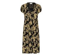 Jerseykleid KAFFE "Jerseykleid BPhelen", Damen, Gr. S, N-Gr, schwarz (schwarz, big gelb flowers), Obermaterial: 95% Viskose CV. 5% Elasthan EL., Kleider Jerseykleid (29161068-S) schwarz, big gelb flow