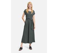 Betty Barclay Damen Jerseykleid Kurzarm 44, Dark Blue/Green