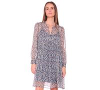 Jerseykleid LE TEMPS DES CERISES "DENALI", Damen, Gr. L, EURO-Größen, blau, 79% Polyester, 13% Polyacryl, 5% Leinen, 3% Elasthan, normal, Kleider Jerseykleid, mit schönem Allover-Muster (20384705-L) b