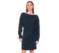 Jerseykleid LE TEMPS DES CERISES "TORTANQ", Damen, Gr. L, EURO-Größen, blau (dunkelblau), 100% Polyester, unifarben, normal, Rundhals, Kleider Jerseykleid, mit praktischem Bindegürtel (23640148-L) dun