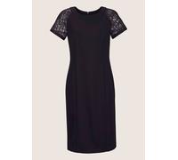 Jerseykleid MADELEINE "Kleid Jersey-Kleid mit Spitze", Damen, Gr. 34, N-Gr, schwarz, Obermaterial: 62% Viskose CV. 33% Polyamid PA. 5% Elasthan EL., Modern, normal, Kleider Jerseykleid (92489704-34) s