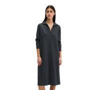 Jerseykleid MARC O'POLO "aus fließendem Soft-Touch-Jersey", Damen, Gr. M, Normalgrößen, ohne Ärmel, grau (deep night blau), Obermaterial: 68% Viskose, 32% Polyester, unifarben, slim fit lang, Kleider