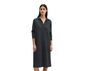 Jerseykleid MARC O'POLO "aus fließendem Soft-Touch-Jersey", Damen, Gr. XS, Normalgrößen, grau (deep night blau), Obermaterial: 68% Viskose, 32% Polyester, unifarben, slim fit lang, Kleider Jerseykleid