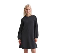 Jerseykleid MARC O'POLO "aus Interlock-Qualität", Damen, Gr. 38, Normalgrößen, blau (deep night blau), Obermaterial: 94% Baumwolle, 6% Elasthan, unifarben, regular fit kurz, Rundhals, Bündchen, Kleide