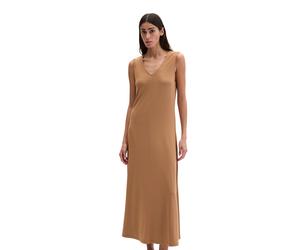 Jerseykleid MARC O'POLO "aus LENZING™ ECOVERO™", Damen, Gr. XXL, Normalgrößen, burnt braun, Obermaterial: 94% Viskose, 6% Elasthan, unifarben, figurbetont lang, Kleider Jerseykleid (34744210-XXL) burn