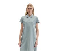 Jerseykleid MARC O'POLO "aus Piqué-Jersey", Damen, Gr. XS, Normalgrößen, Kurzarm, quiet sea, Obermaterial: 96% Baumwolle, 4% Elasthan, unifarben, regular fit knielang, Kleider Jerseykleid (17535666-XS