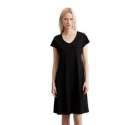 Jerseykleid MARC O'POLO, Damen, Gr. S, N-Gr, schwarz, Single Jersey, Obermaterial: 48% Baumwolle, 48% Modal, 4% Elasthan, A-Linie knieumspielend, V-Ausschnitt, Kleider Jerseykleid (32998612-S) schwarz