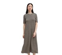Jerseykleid MARC O'POLO, Damen, Gr. S, N-Gr, schwarz-weiß (light braun), Jersey, Obermaterial: 96% Modal, 4% Elasthan, A-Linie ca. Mitte Wade, Rundhals, Kleider Jerseykleid, A-Shape aus TENCEL™ Modal