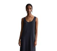 Jerseykleid MARC O'POLO DENIM "aus fließendem Viskose-Stretch", Damen, Gr. L, Normalgrößen, blau depths, Obermaterial: 97% Viskose, 3% Elasthan, unifarben, relaxed fit lang, Rundhals, Zierbündchen, Kl