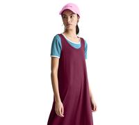 Jerseykleid MARC O'POLO DENIM "aus fließendem Viskose-Stretch", Damen, Gr. L, Normalgrößen, merlot rot, Obermaterial: 97% Viskose, 3% Elasthan, unifarben, relaxed fit lang, Rundhals, Zierbündchen, Kle