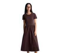 Marc O'Polo DENIM Jerseykleid mit Baumwoll-Popelinerock Aubergine Gr. M