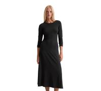 Jerseykleid MARC O'POLO "mit TENCEL™ Modal", Damen, Gr. L, Normalgrößen, schwarz, Obermaterial: 48% Modal, 47% Baumwolle, 5% Elasthan, unifarben, figurbetont wadenlang, Rundhals, Kleider Jerseykleid (