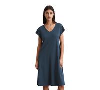 Jerseykleid MARC O'POLO "mit TENCEL™ Modal", Damen, Gr. XXS, Normalgrößen, blau (m886), Obermaterial: 48% Modal, 48% Baumwolle, 4% Elasthan, unifarben, figurbetont knielang, V-Ausschnitt, Kleider Jers
