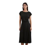 Jerseykleid MARC O'POLO "und plissiertem Rock", Damen, Gr. XL, Normalgrößen, schwarz (m990), Obermaterial: 72% Lyocell, 28% Polyester;, unifarben, regular fit normal, Rundhals, Kleider Jerseykleid (57