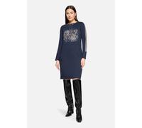 Jerseykleid BETTY BARCLAY "Damen mit 3/4 Arm", Damen, Gr. 40, Normalgrößen, dunkelblau, Obermaterial: 76% Viskose, 18% Polyester, 6% Elasthan, relaxed fit kurz, U-Boot-Ausschnitt, Kleider Jerseykleid