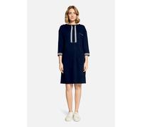 Jerseykleid BETTY BARCLAY "Damen mit 3/4 Arm", Damen, Gr. 42, Normalgrößen, dunkelblau, Sweatware, Obermaterial: 70% Viskose, 25% Polyester, 5% Elasthan, relaxed fit kurz, Rundhals, Kleider Jerseyklei