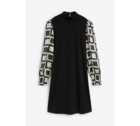 Jerseykleid mit Chiffon-Ärmeln 48/50 (XL)