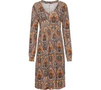 Jerseykleid BONPRIX, Damen, Gr. 48/50 (XL), N-Gr, rot, bunt paisley, Jersey, Obermaterial: 95% Viskose, 5% Elasthan, ausgestellt, Kleider Jerseykleid, für kühle Tage, aus Viskose mit Elasthan, ausgest