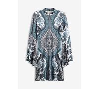 Jerseykleid mit Stehkragen und Volant-Ärmel 32/34 (XS)