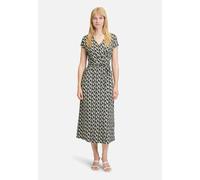 Jerseykleid mit V-Ausschnitt Dark Blue/Green 40