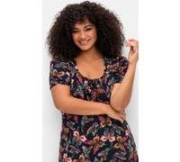Sheego Jerseykleid mit farbenfrohem Alloverprint 52 nachtblau-gemustert
