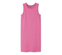 Jerseykleid NAME IT "NKFNAKAL SL SLIM DRESS NOOS", Mädchen, Gr. 134, N-Gr, strawberry moon, Jersey, Obermaterial: 95% Baumwolle, 5% Elasthan, slim fit kniefrei, Rundhals, Kleider Jerseykleid, Baumwoll