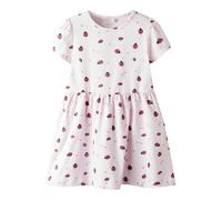Jerseykleid NAME IT "NMFFILLA SS DRESS BOX PB", Mädchen, Gr. 116, N-Gr, tender touch, Single Jersey, Obermaterial: 95% Baumwolle, 5% Elasthan, bedruckt, normal, Rundhals, Kleider Jerseykleid (89728238