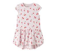 Jerseykleid NAME IT "NMFVIGGA CAPSL DRESS F1 NOOS", Mädchen, Gr. 110, N-Gr, cradle pink aop:cherries, Jersey, Obermaterial: 100% Baumwolle, bedruckt, regular fit kurz, Rundhals, Kleider Jerseykleid, B