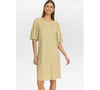 Jerseykleid NÜMPH "Nümph Dress NUGLAM", Damen, Gr. L, Normalgrößen, gold (light gold), Obermaterial: 68% Viskose, 29% Metall, 3% Elasthan, Kleider Jerseykleid (23767433-L) light gold
