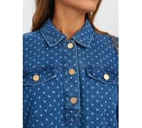 Jerseykleid NÜMPH "Nümph Dress NUHADDIE", Damen, Gr. 42, blau (medium blau denim), Obermaterial: 100% Baumwolle, Kleider Jerseykleid (50492027-41) medium blau denim