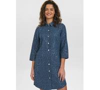 Jerseykleid NÜMPH "Nümph Dress NUJOURNEY", Damen, Gr. 38, blau (medium blau denim), Obermaterial: 100% Baumwolle, Kleider Jerseykleid (91088663-38) medium blau denim
